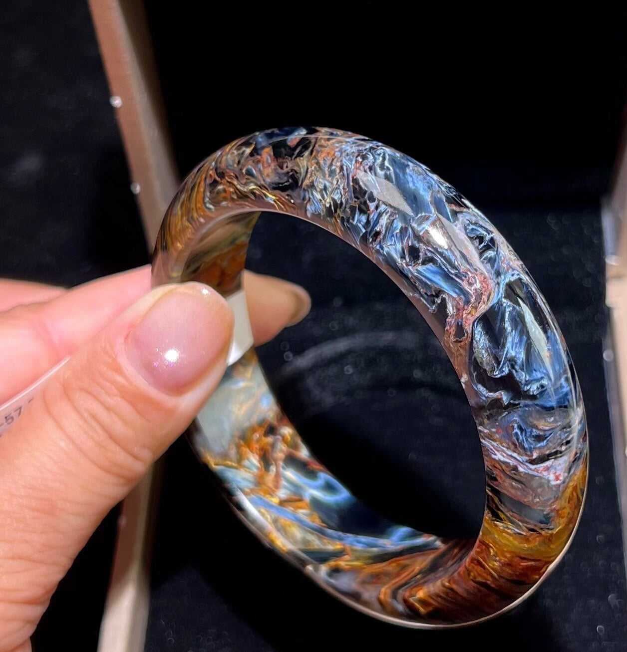 Natural pietersite bangle