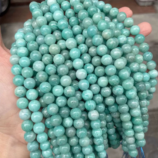 Genuine Natural Amazonite round loose beads