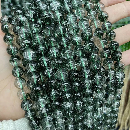 Optimize Green phantom quartz Crystal loose beads