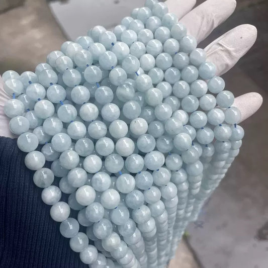Natural Aquamarine round loose beads