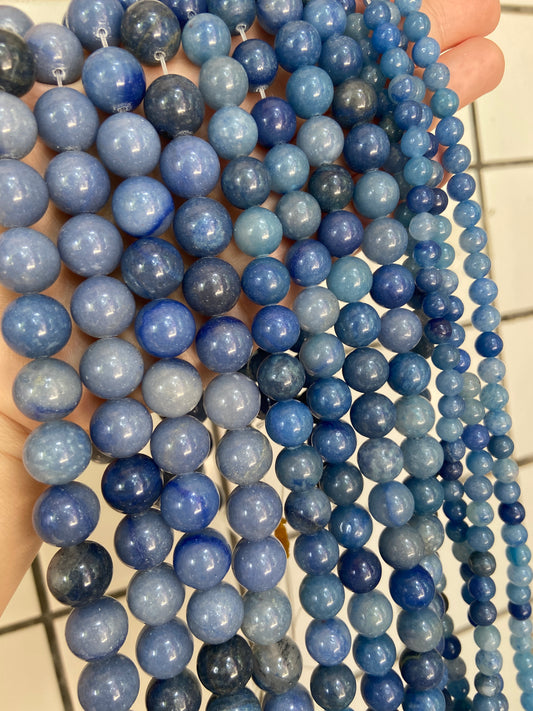 Natural Green aventurine loose beads for jewelry making supply