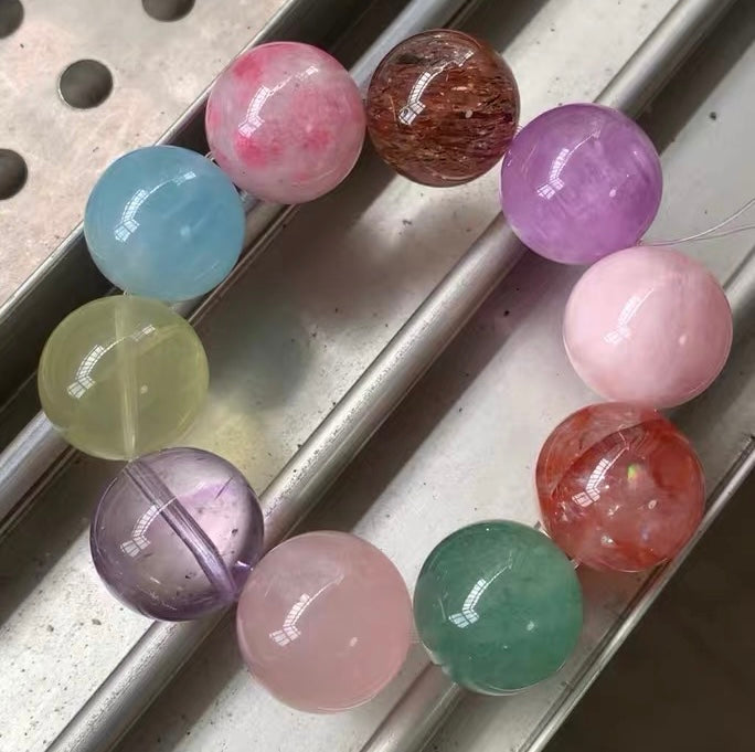 20MM Natural Mixed Gemstone Crystal bracelet