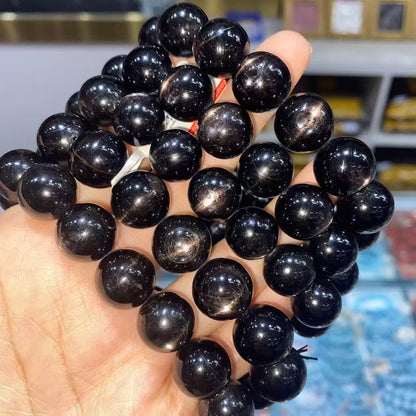 Natural Hypersthene Beaded Bracelet