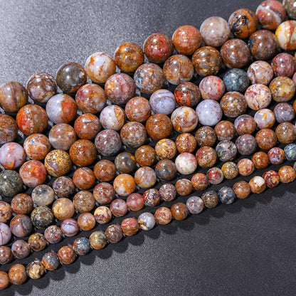 Natural Genuine brown pietersite smooth round loose beads