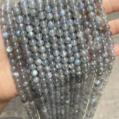 Natural Rainbow Flashlight labradorite Gray moonstone loose beads