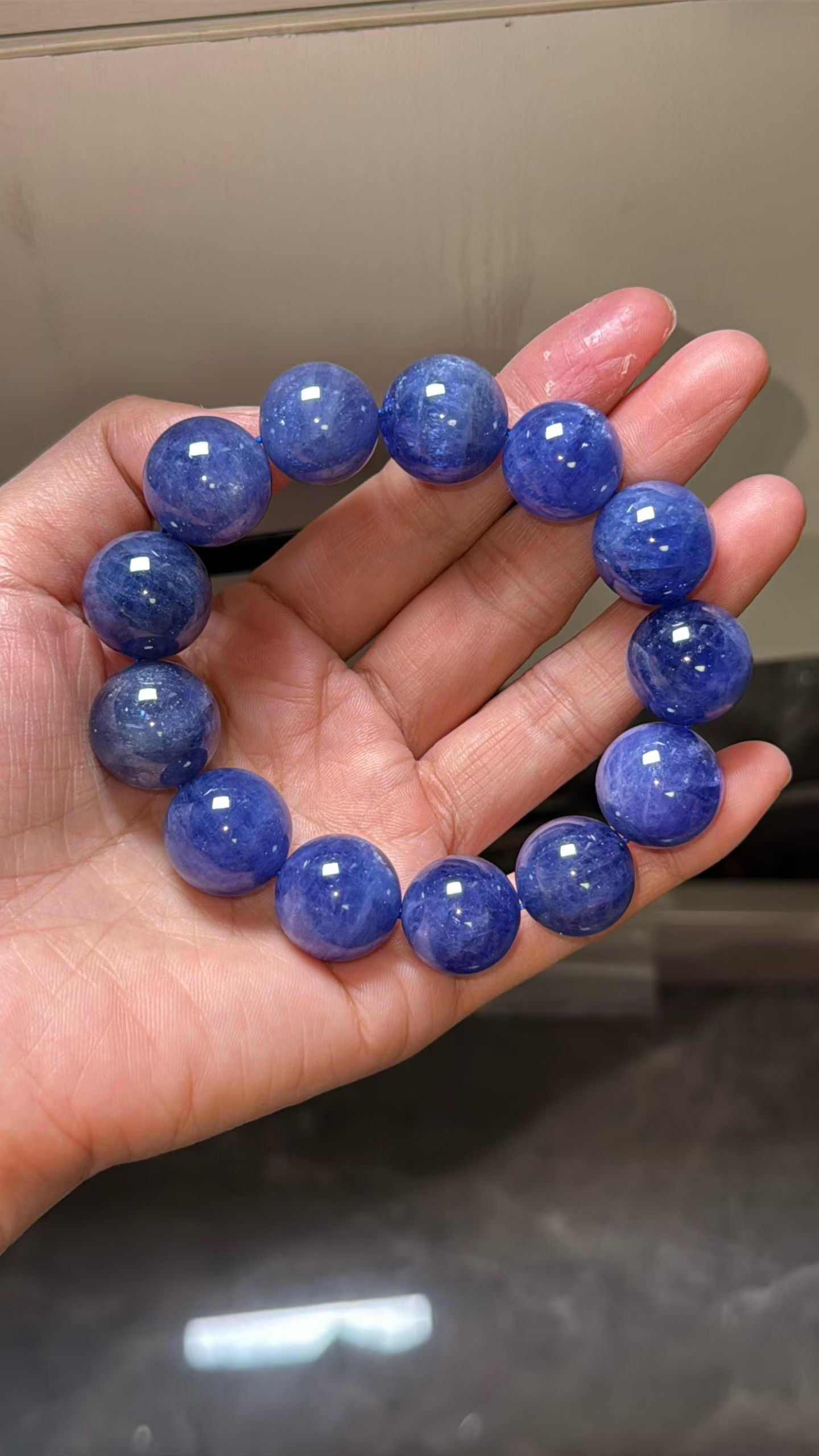 Tanzanite bracelet 16-17mm