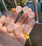 Natural pink Rose quartz Crystal beads bracelet  18mm