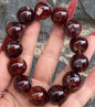 17mm Natural Red Hematoid Lepidocrocite Quartz Crystal beaded bracelet