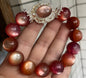 Rare Orange Lepidolite handmade bracelet 14mm