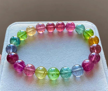 Rainbow tourmaline bracelet 9.2mm