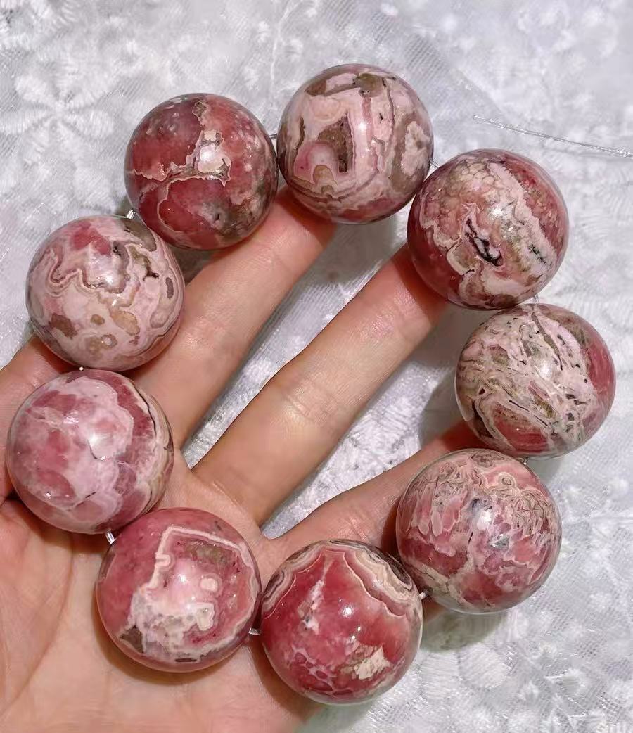 Natural rhodochrosite bracelet 28mm