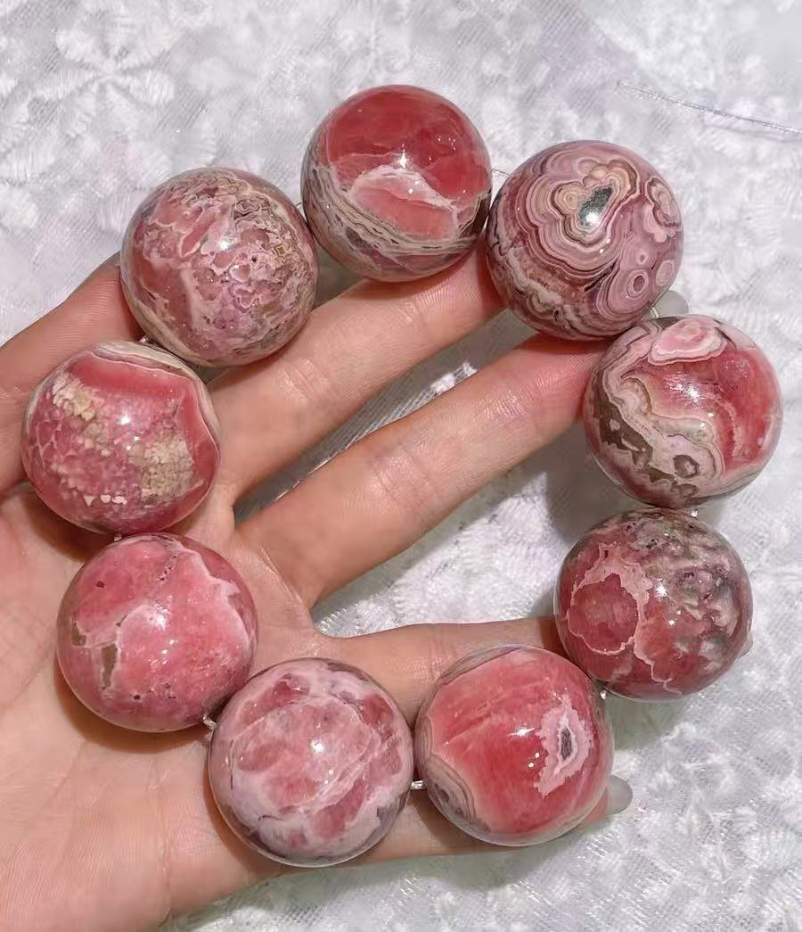 Natural rhodochrosite bracelet 28mm