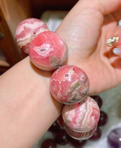 Natural rhodochrosite bracelet 28mm