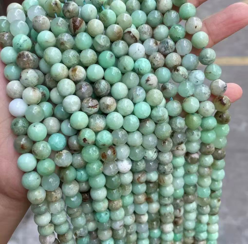Natural Chrysoprase round loose strands beads