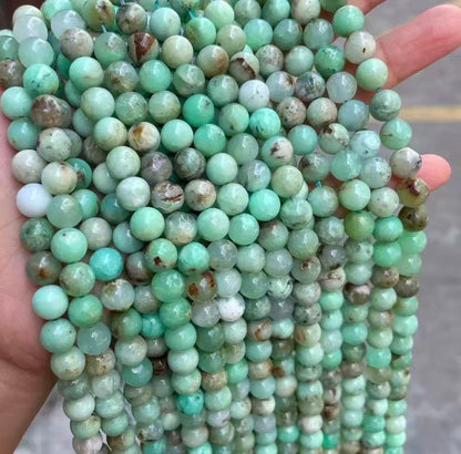 Natural Chrysoprase round loose strands beads