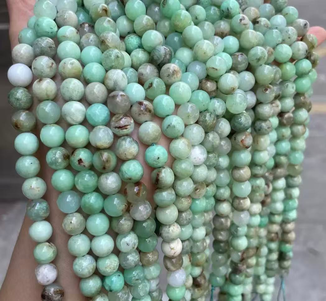Natural Chrysoprase round loose strands beads