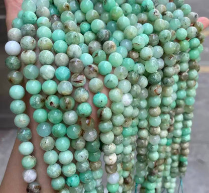 Natural Chrysoprase round loose strands beads