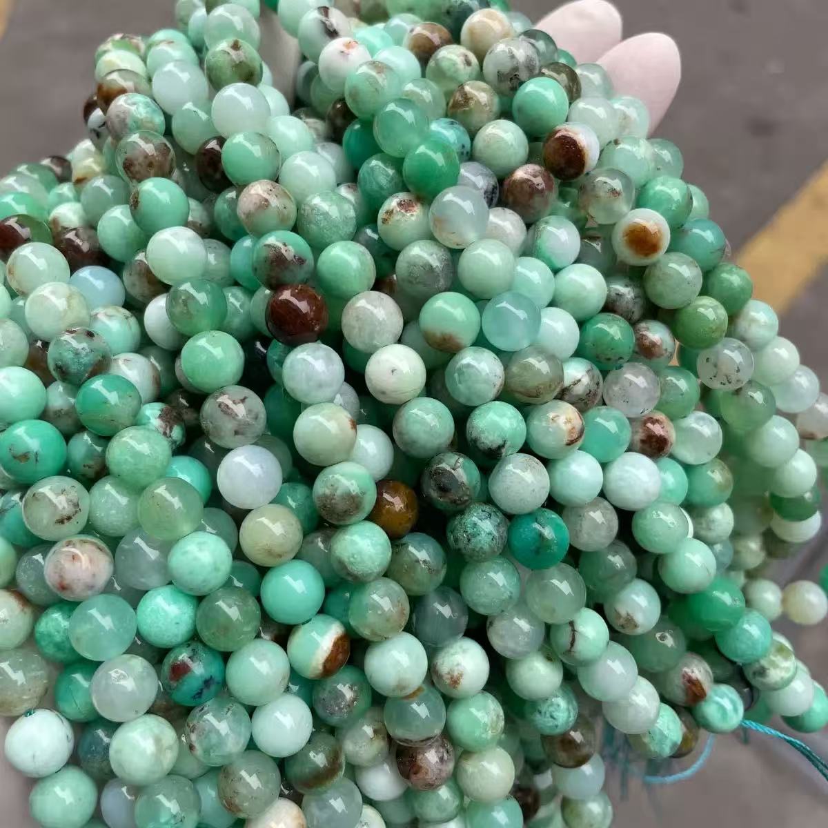 Natural Chrysoprase round loose strands beads