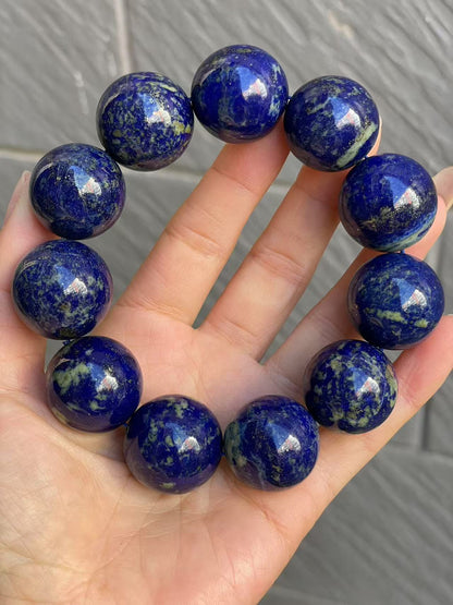 22mm Natural Lapis Lazuli beads bracelet