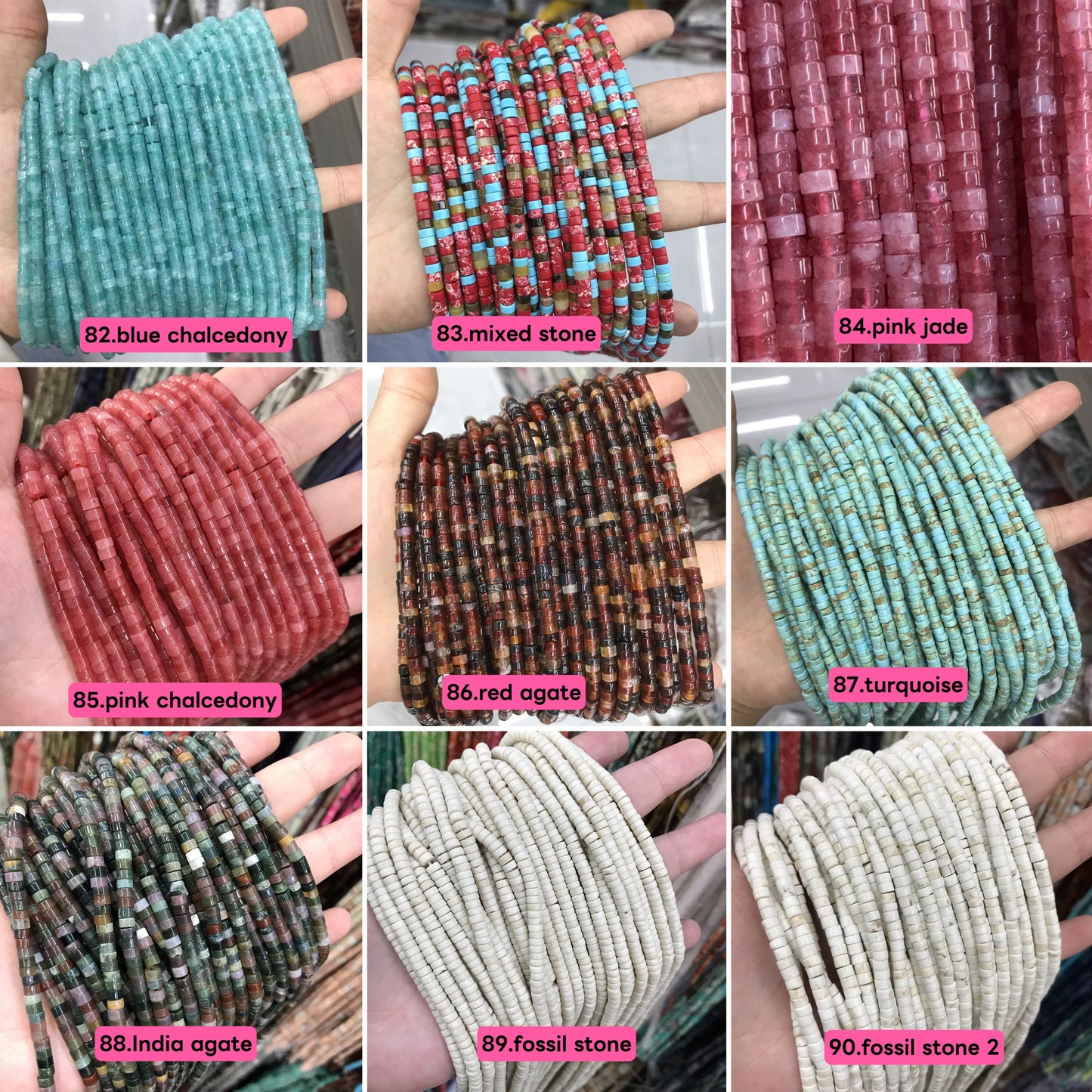 Natural heishi stone 2*4mm spacers,disc beads,spacers, loose beads for bracelets,necklaces,and jewelry accessories