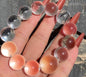 Natural white clear Rock quartz Crystal beads bracelet 15mm