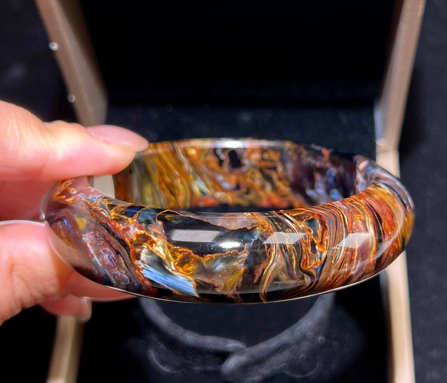 Natural pietersite bangle