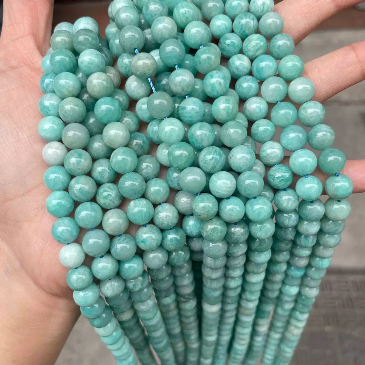 Genuine Natural Amazonite round loose beads
