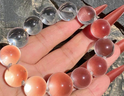 Natural white clear Rock quartz Crystal beads bracelet 15mm