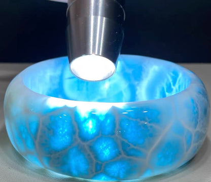 Natural blue Larimar bangle,64mm bangle