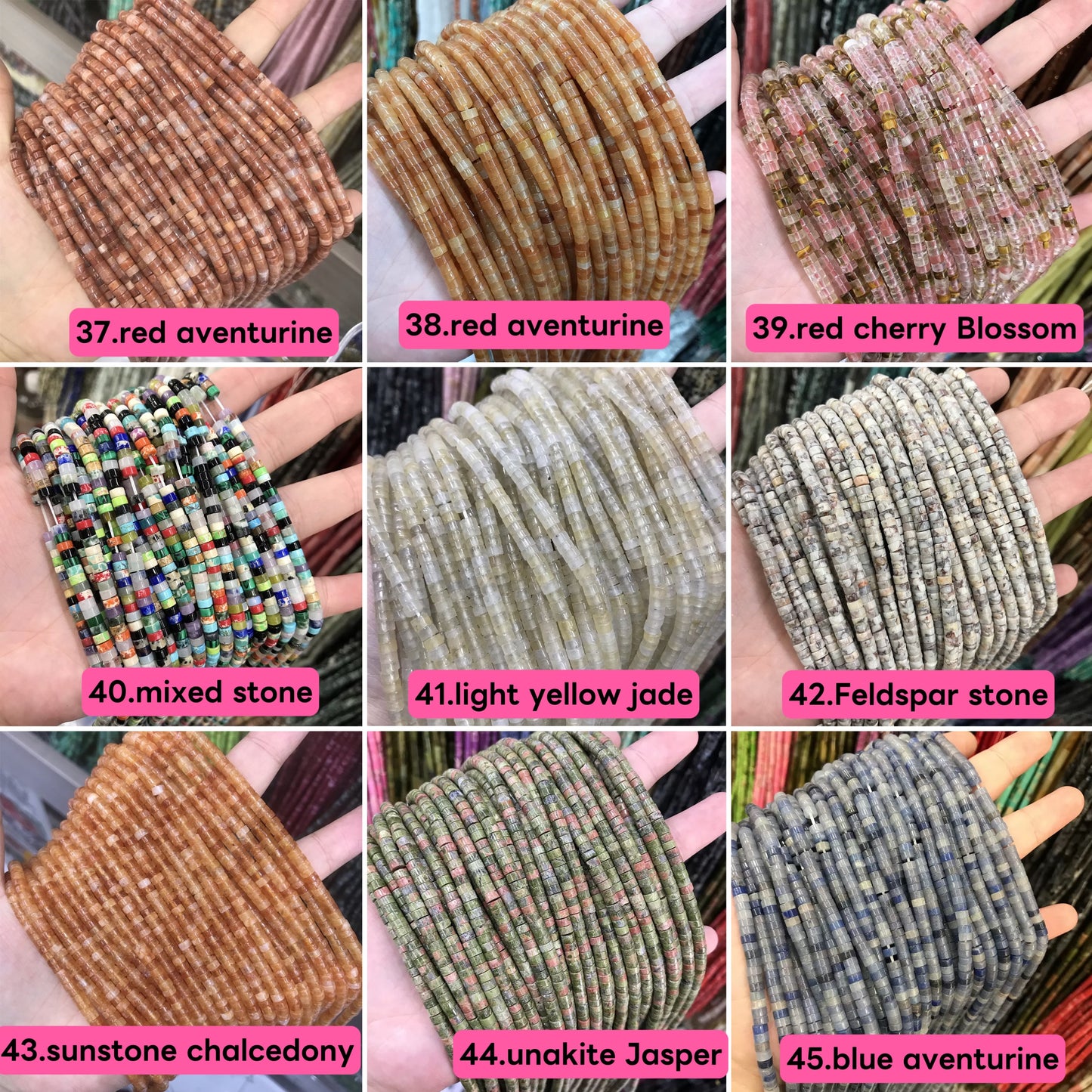 Natural heishi stone 2*4mm spacers,disc beads,spacers, loose beads for bracelets,necklaces,and jewelry accessories