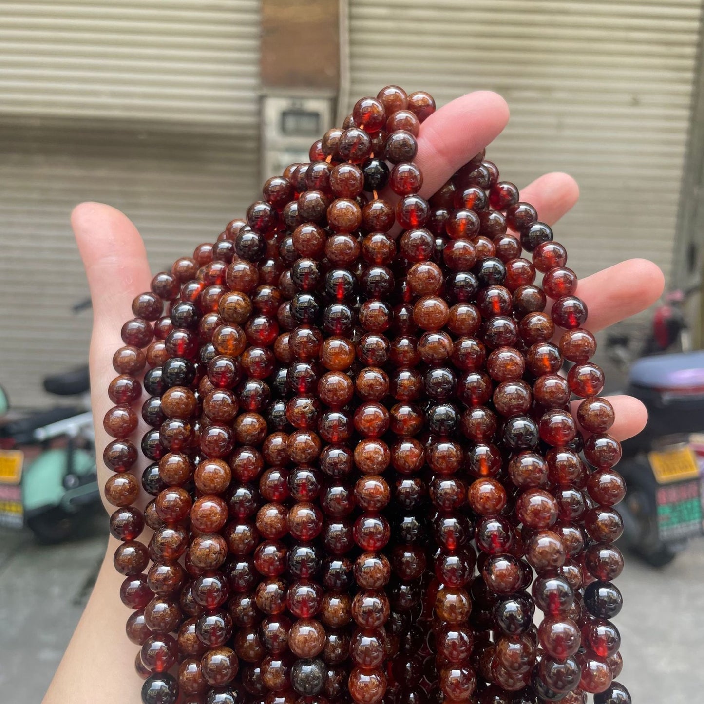 Natural hessonite orange Garnet smooth round loose beads,loose beads wholesale