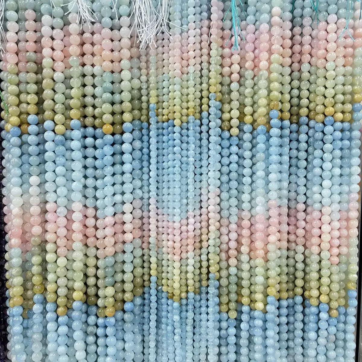 Natural Rainbow morganite loose round beads