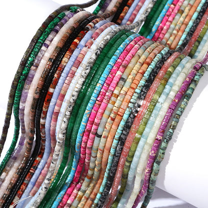 Natural heishi stone 2*4mm spacers,disc beads,spacers, loose beads for bracelets,necklaces,and jewelry accessories
