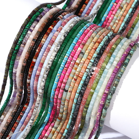 Natural heishi stone 2*4mm spacers,disc beads,spacers, loose beads for bracelets,necklaces,and jewelry accessories