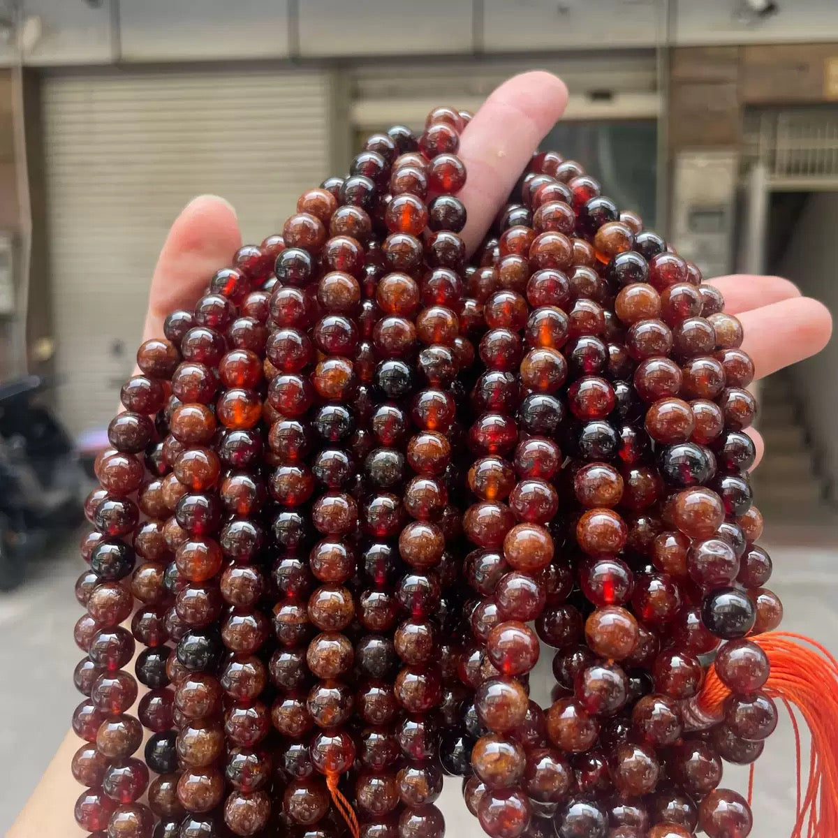 Natural hessonite orange Garnet smooth round loose beads,loose beads wholesale