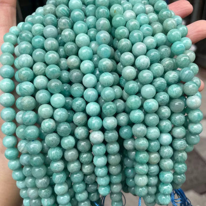Genuine Natural Amazonite round loose beads