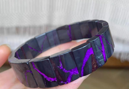 Natural real purple Sugilite nugget bracelet