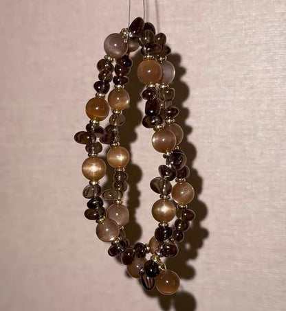 Natural Black Golden sunstone beads bracelet 8mm