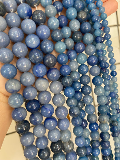 Natural Green aventurine loose beads for jewelry making supply