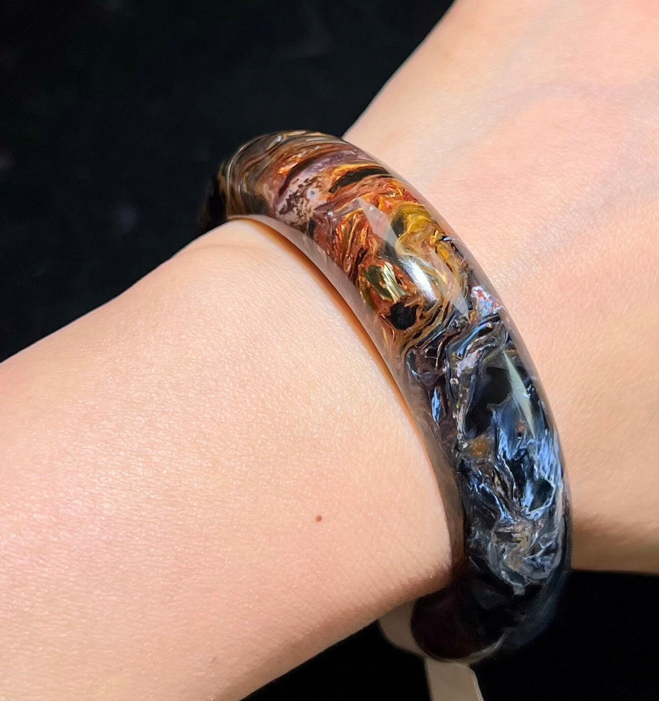 Natural pietersite bangle