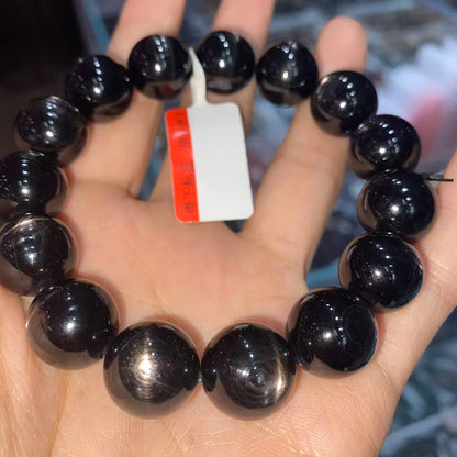 Natural Hypersthene Beaded Bracelet