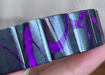 Natural real purple Sugilite nugget bracelet