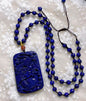 Natural Lapis Lazuli beaded necklace,Lapis Lazuli Carved pendant
