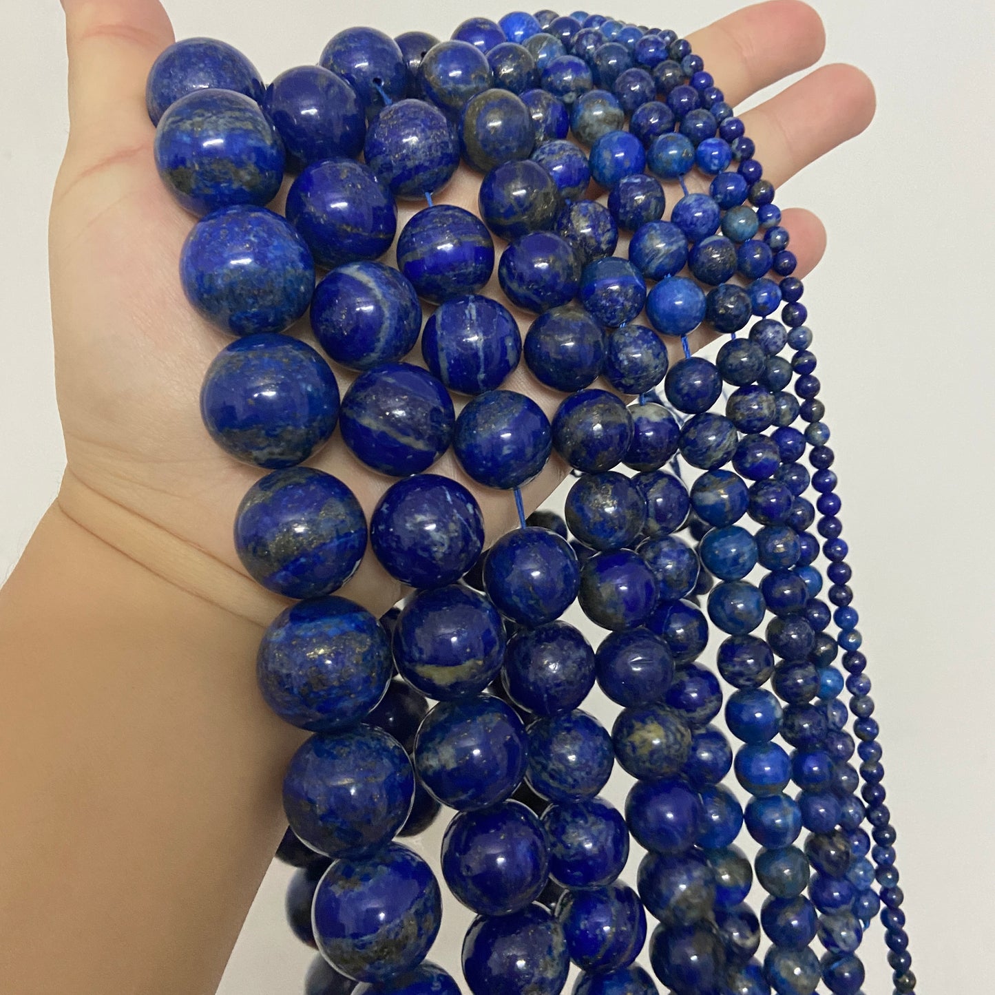 Natural Lapis Lazuli loose beads for jewelry making 4-20mm ,15 inches one strands
