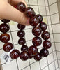 Natural Orange Red Garnet beaded bracelet 17mm
