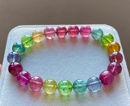 Rainbow tourmaline bracelet 9.2mm