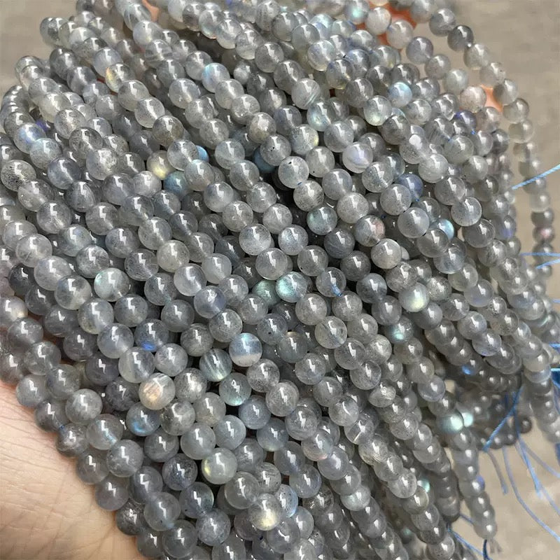 Natural Rainbow Flashlight labradorite Gray moonstone loose beads
