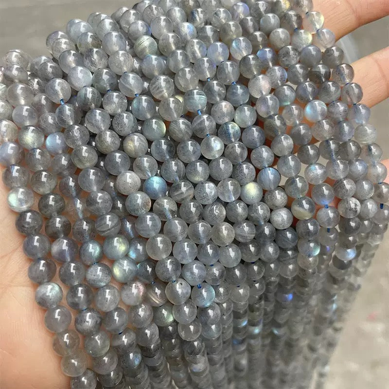 Natural Rainbow Flashlight labradorite Gray moonstone loose beads