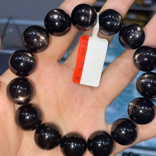 Natural Hypersthene Beaded Bracelet