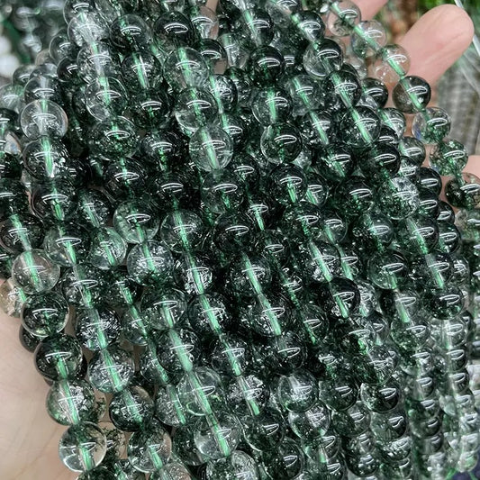 Optimize Green phantom quartz Crystal loose beads